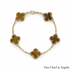 Van Cleef and Arpels Tigers Eye Vintage Alhambra Bracelet VCARD35600